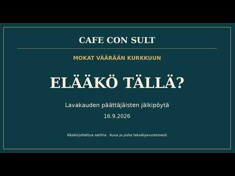 Cafe con SULT asemoituu Lavakauden päättäjäisten toimeksiantoon
